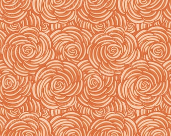 Swirling Succulents Wall Art, Succulent Art Print, Bright Orange Swirl Art, Seasonal Home Decor Art
