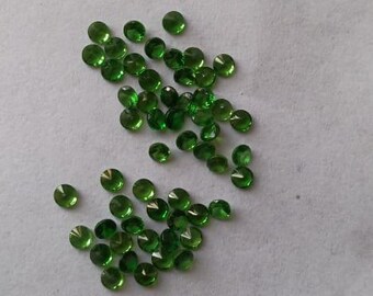 2.35 Carat Natural Tsavorite Green Garnet, 2.00 MM Round Diamond Cut Gemstone