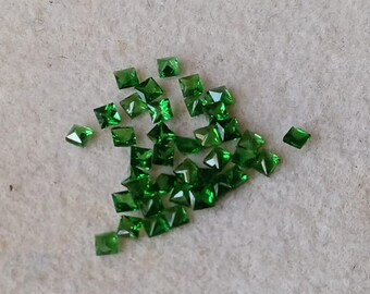 Princess Cut Green Tsavorite Garnet, 1.18 Carat, Loose Gemstone (1.50 MM)