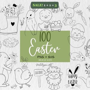100 Paquet de Pâques Svg + Png| Paquet de printemps Svg + Png | Téléchargement numérique| | Floral SVG | Feuilles et branches Svg | | Utilisation commerciale incluse