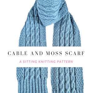 Cable and Moss Scarf - West Yorkshire Spinners The Croft Aran