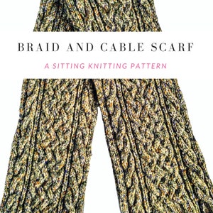 Braid and Cable Scarf - West Yorkshire Spinners The Croft Aran