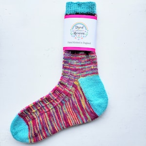Sitting Knitting - Hand Knitted Wool Socks - Knitted in England - size 3-5 (UK), 36-38 (EU), 5-7 (US)