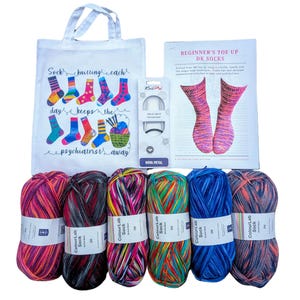 Beginner&#39;s DK Toe Up Sock Kit