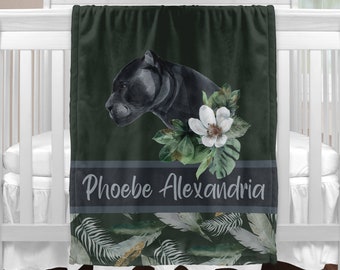 Personalized Baby Blanket, Safari Animal Blanket, Newborn Baby Gift, Minky Baby Blanket, Jungle Blanket, Baby Name Blanket