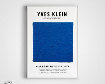 Exhibition Poster Museum Poster Print Fine Art Yves Klein Poster Original  Modern Louisiana Lithograph Minimalism Art Prints Lithographs  mabnadieselpart.com