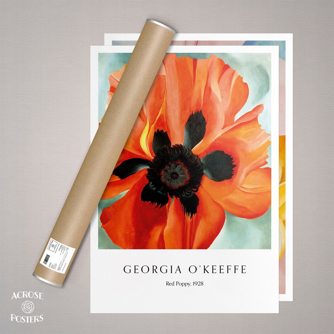 Okeeffe Set of Two Prints Flower Abstraction Flower Etsy