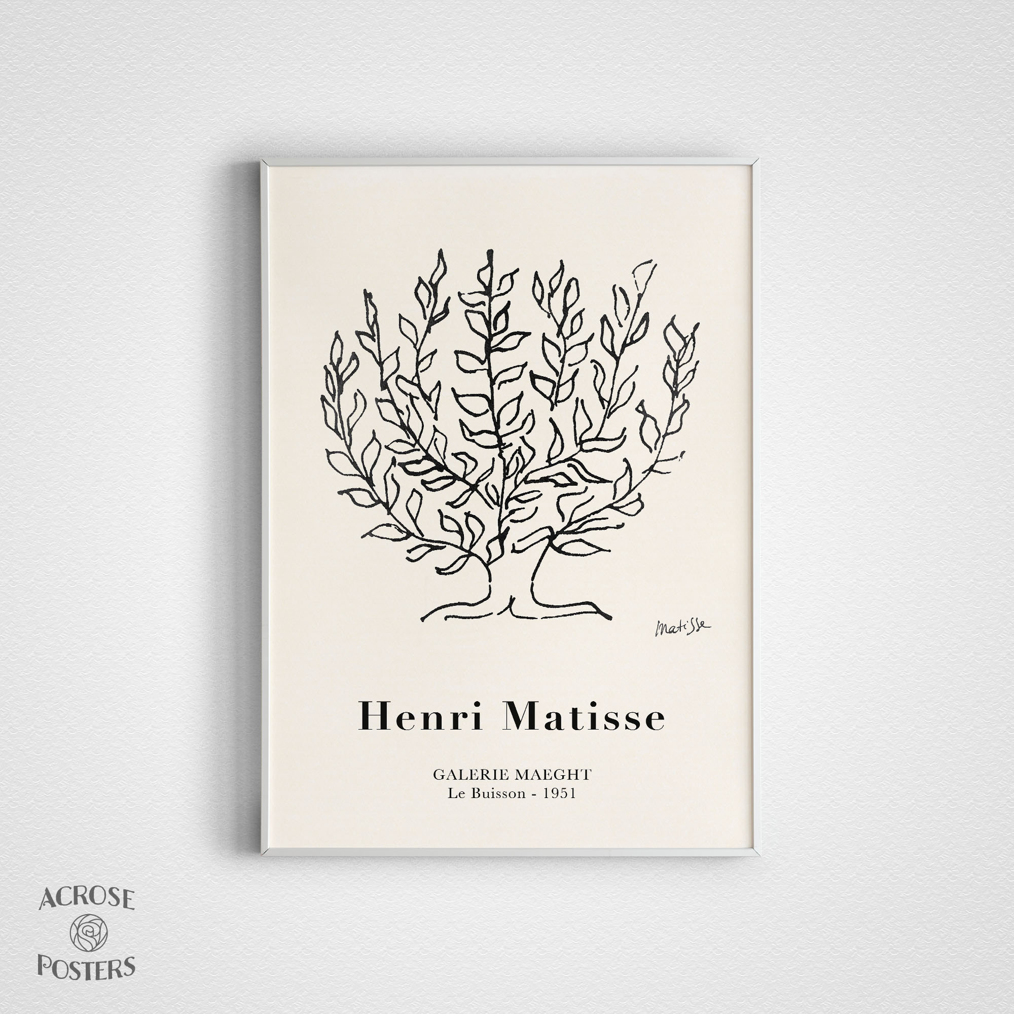 Henri Matisse Le Buisson Tree 1951 Premium Posters Wall Etsy