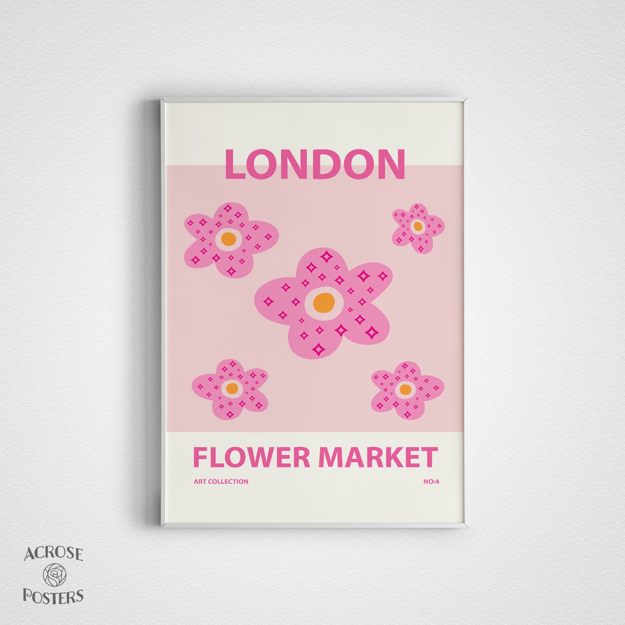London Flower Market Premium Poster Flower Wall Florist Etsy