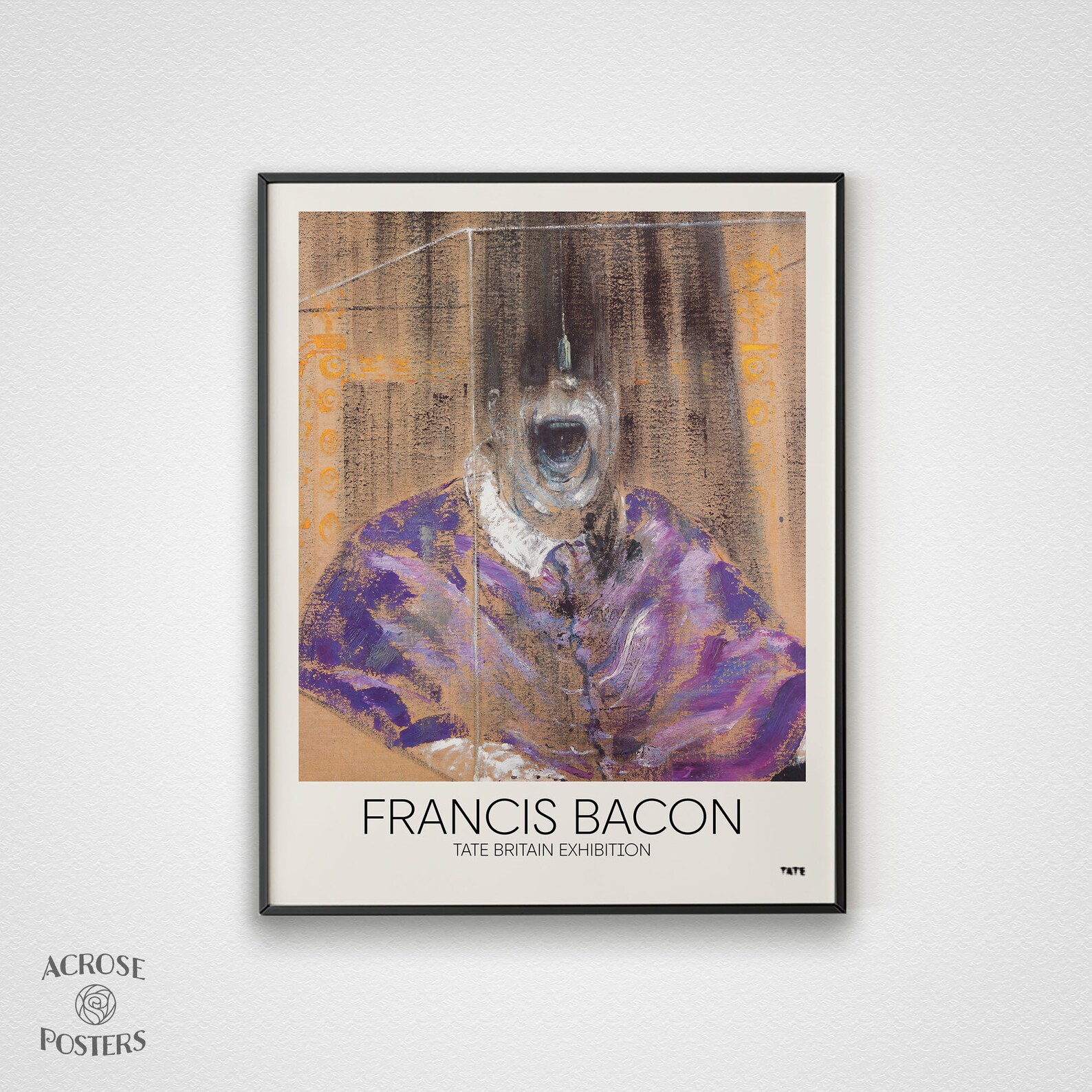 Francis Bacon Art Poster Pope Innocent Interior Design Art | Etsy