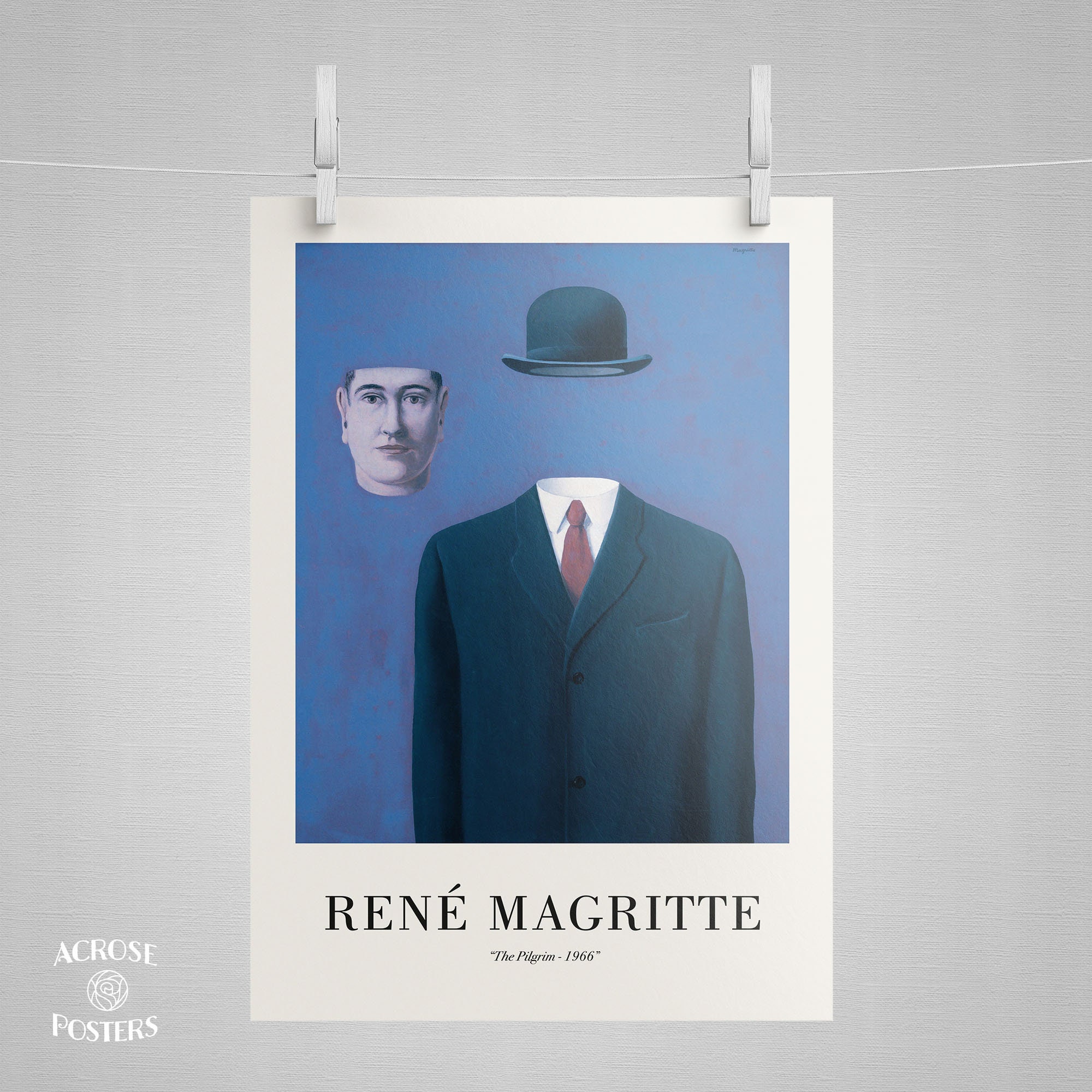 RENE MAGRITTE Surrealism Art Painting Poster or Canvas Print "The Pilgrim"