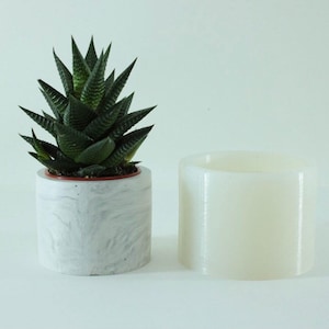 Grands moules cylindriques en béton BPSM18 Moule pour pot de fleur en béton, Moule en silicone pour jardinière en béton, Moule à béton en silicone, Pot géométrique