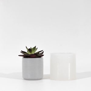 Moules cylindriques en béton DPSM1 Moule pour pot de fleurs en béton, Moule en silicone pour jardinière en béton, Moule à béton en silicone, Pot géométrique