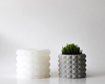 Model S8 Silicone Mold  Concrete flower pot mould, Silicone mold for concrete planter, Silicone concrete mold,Geometric pot