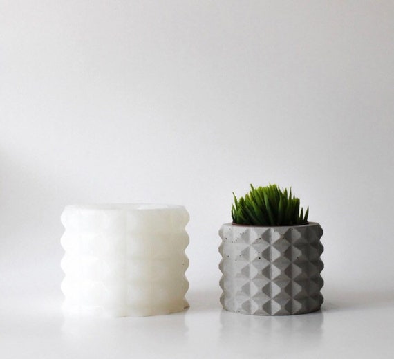 Hexagon Diamond Vase Plaster Concrete Flower Pot | Ubuy