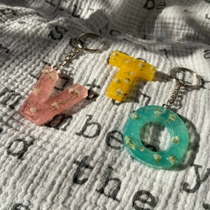 Flower Letter Keychain