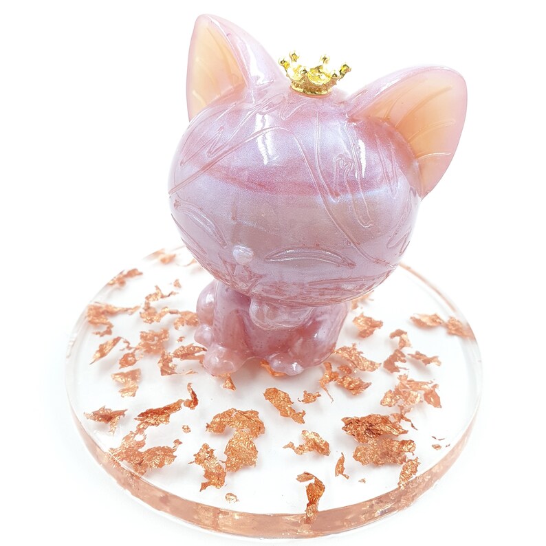 Pink Resin Unicorn Kitty Teddy Bear