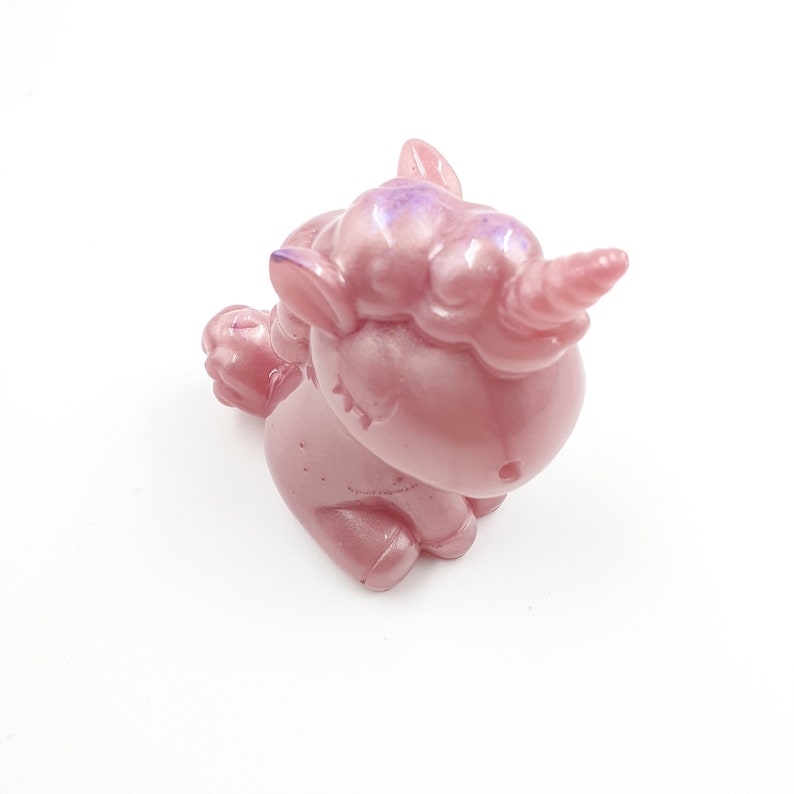 Pink Resin Unicorn Kitty Teddy Bear