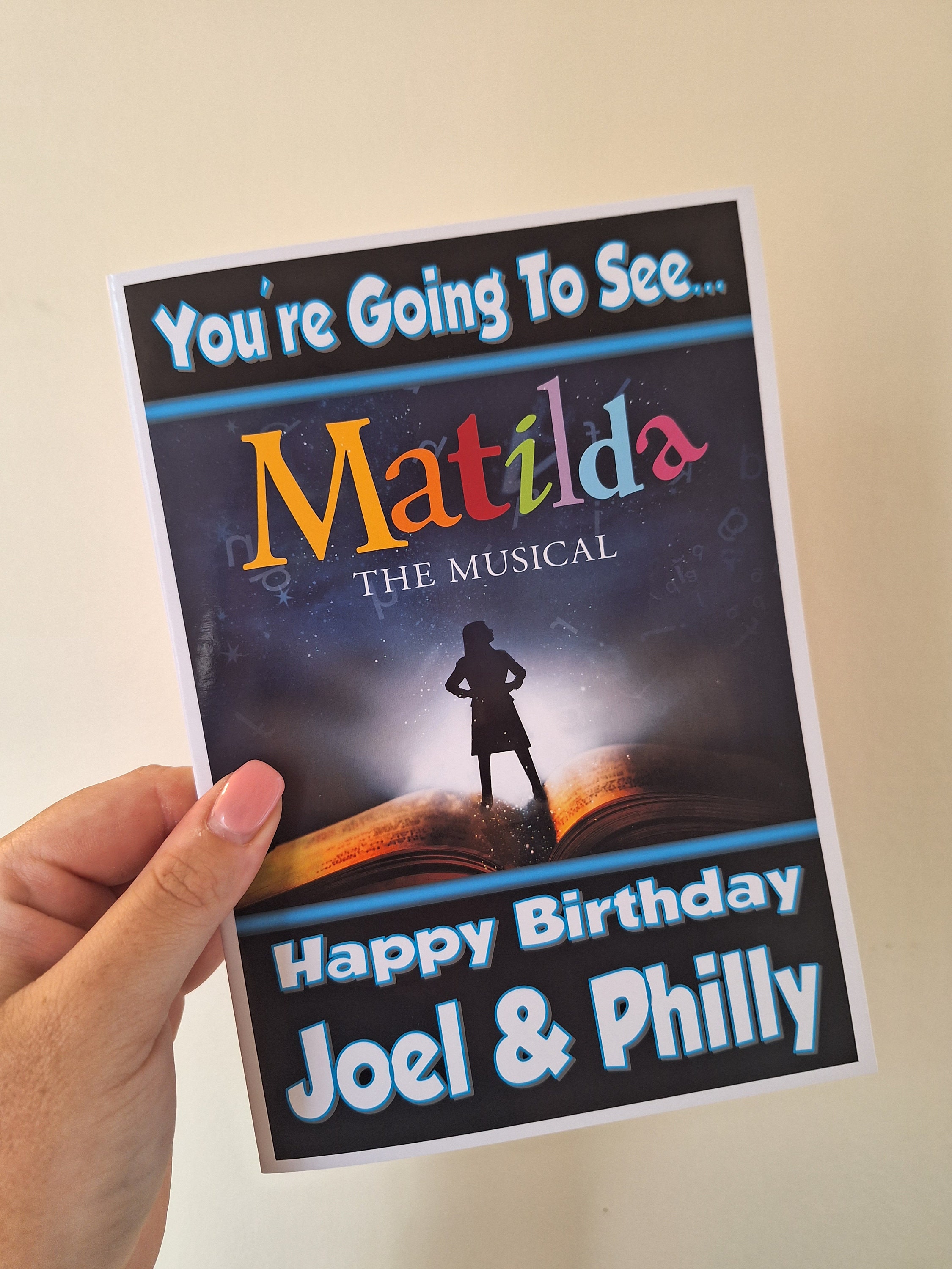 You're Going To See MATILDA THE MUSICAL Personalised Christmas Card Any