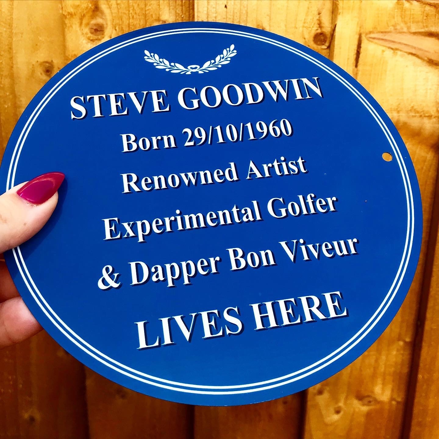 Personalised Heritage Blue Plaque Add Any Name And Any Text Etsy