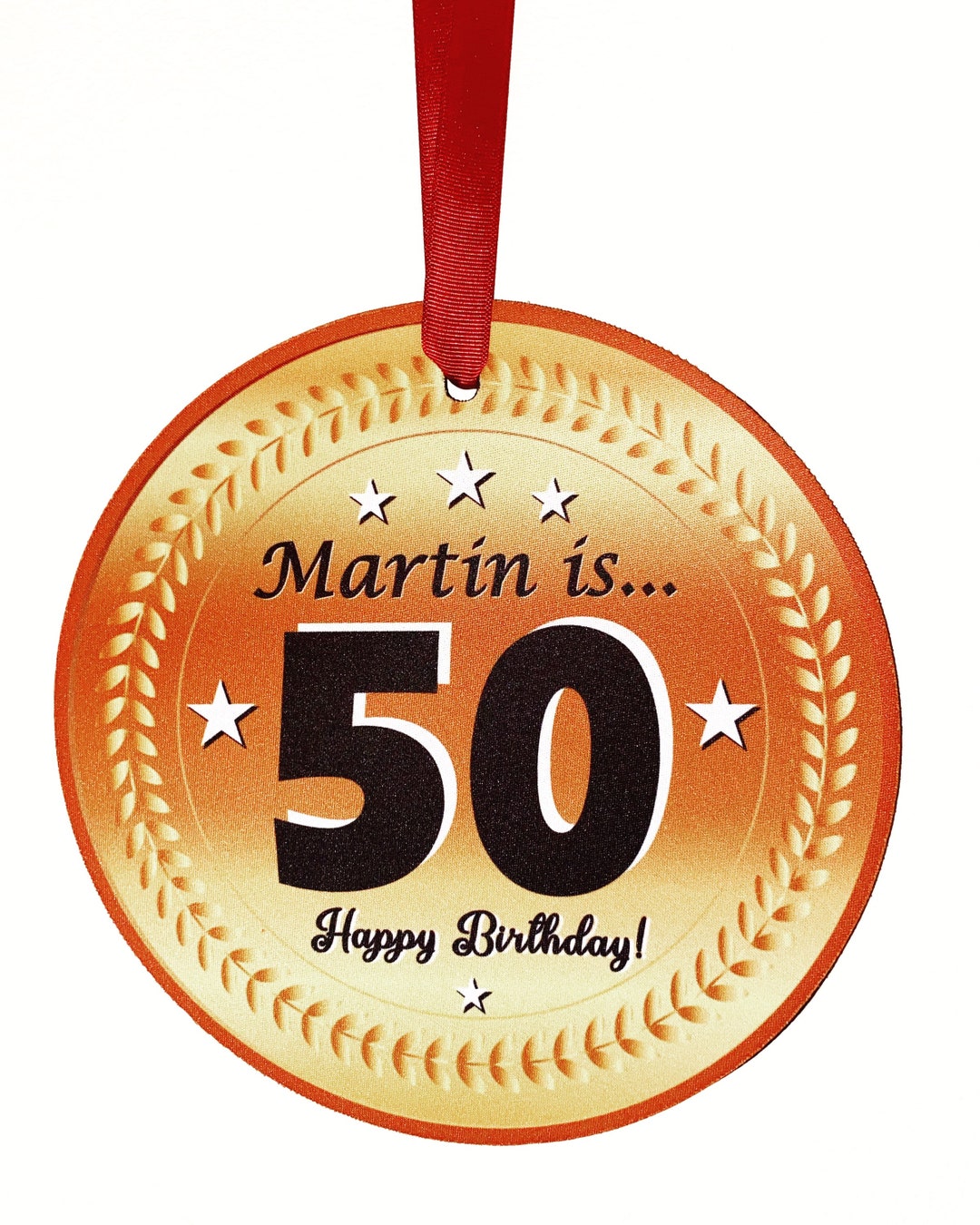 Personalised Giant 'gold' Novelty Foam Medal & Personalised Certificate