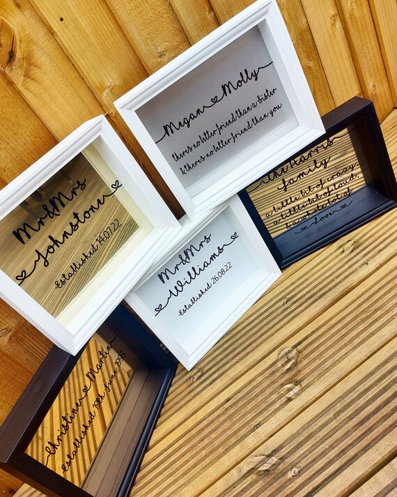 Personalised Box Frame Metal Sign Add Any Text & Choose From Etsy UK