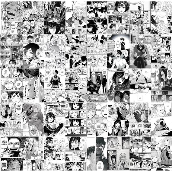 DIGITAL 144 PCS Manga Panel Wall Collage, Anime Wall Collage Kit, Comic  Panels Wall Collage, Anime Manga Wall Art,teen Room Wall Decor 