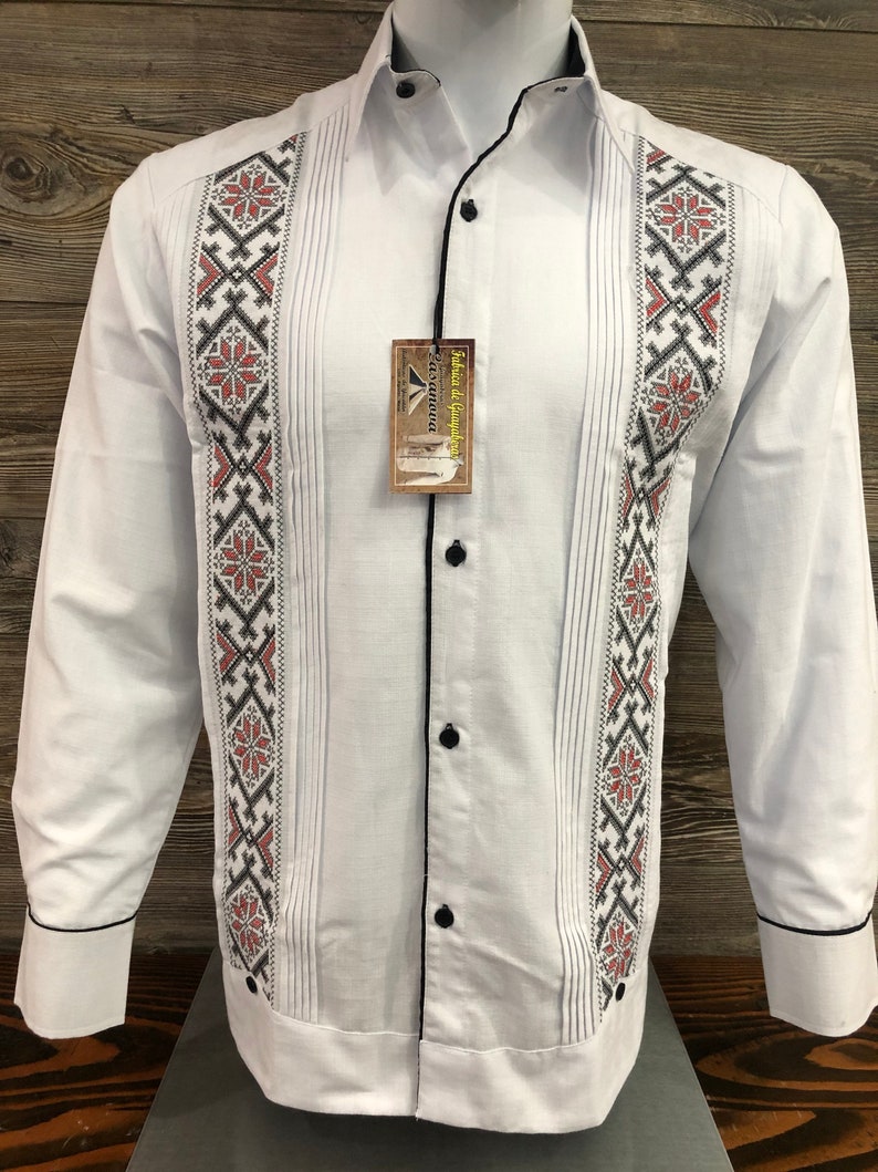 Camisa de vestir de boda de guayabera mexicana para hombre - Etsy España