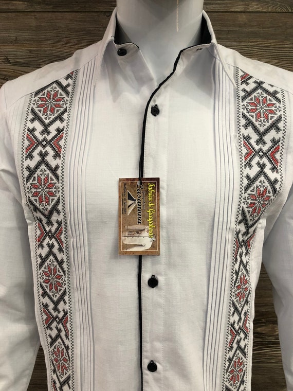 Camisa de vestir de boda de guayabera mexicana para hombre - Etsy España Camisa de vestir de boda de guayabera mexicana para hombre - Etsy España