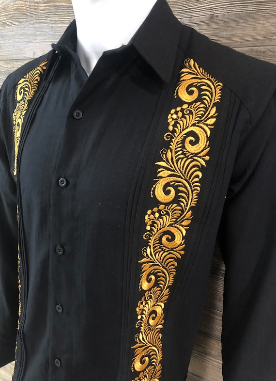 Mexican long top sleeve dress shirts