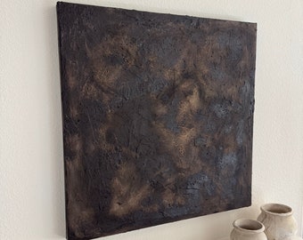 Textured Canvas Art, handmade, interior design, home gift, 20 x 20 inch, contemporary minimalist art, plaster art, abstract painting, 3D art