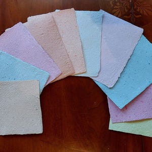 10 fogli A5 di carta 100%  riciclata, fatta a mano al PREZZO PIÙ BASSO di Etsy!