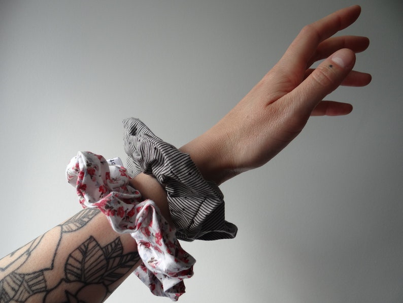 Chouchou / Scrunchie / Upcycling / Recycled fabric / Handmade / French designer / Hair accessories image 1