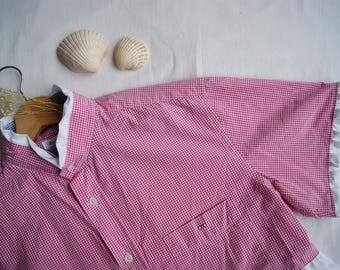 Chemise upcyclée / Chemise / Blouse / Vêtement / Upcycling / Kootanna / Créatrice française / Chemise à carreaux
