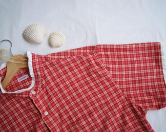 Chemise upcyclée / Chemise / Blouse / Vêtement / Upcycling / Kootanna / Créatrice française / Chemise à carreaux