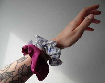 Preferiti riciclati / Scrunchie / Tessuto riciclato / Upcycling / Fatto a mano / Designer francese / Accessori per capelli / Made in France