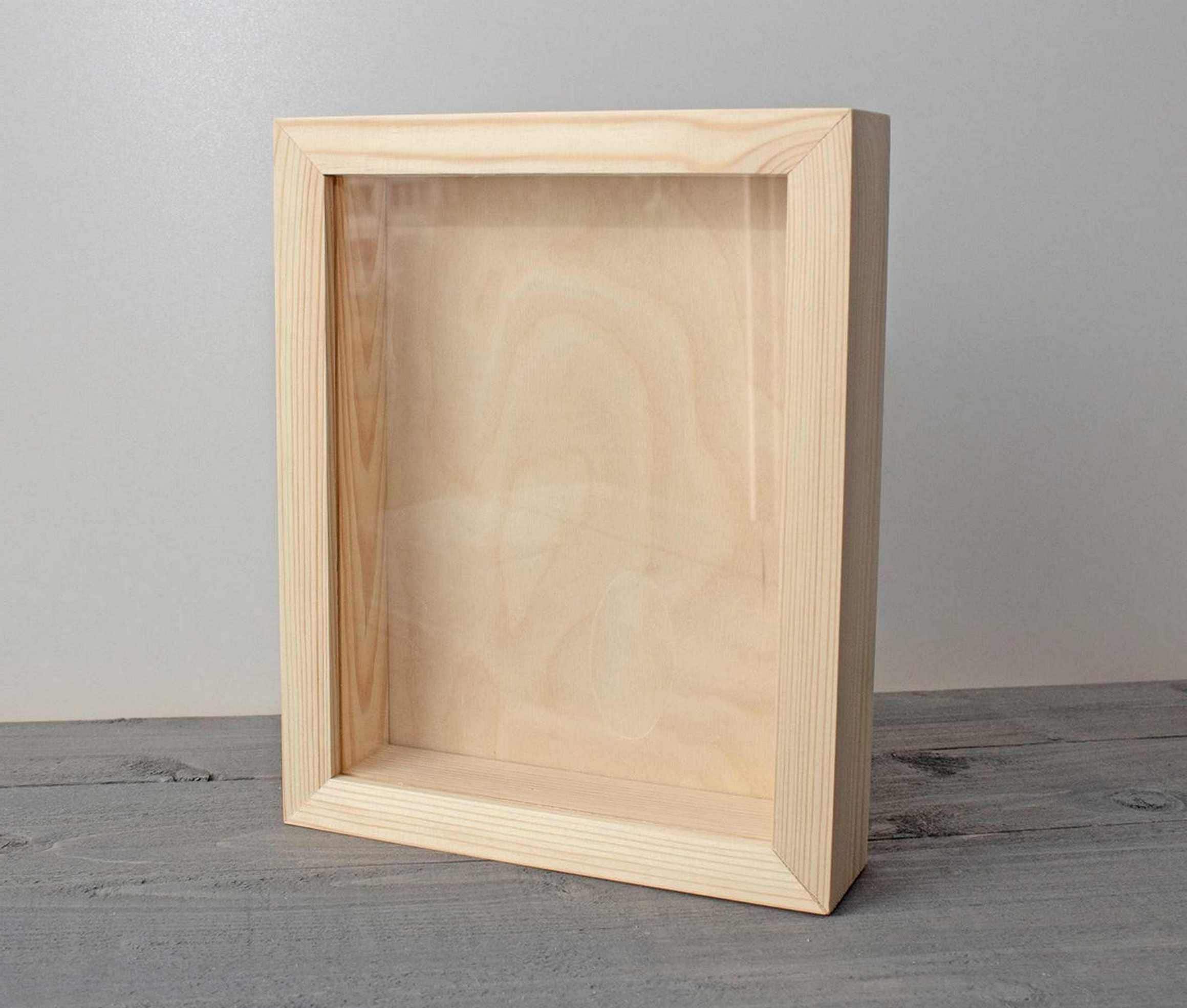 Wooden Shadow Box Blank Frame Etsy