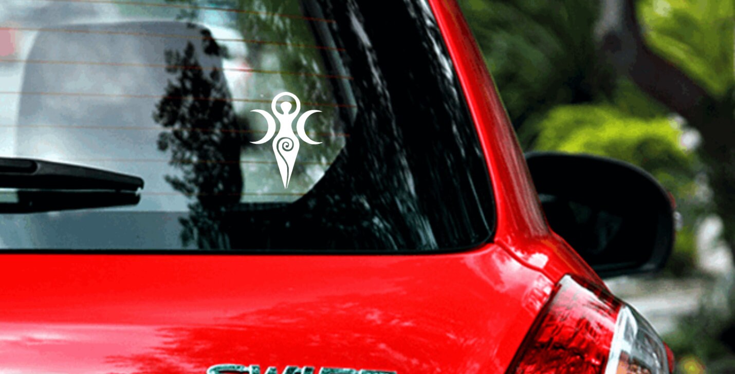 Wiccan Goddess Car Decal Pagan Moon Sticker Wicca Witch Etsy