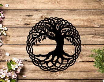 Tree Of Life Car Decal, Wicca Window Sticker, Pagan Goddess And Celtic Tree Of Life Gothic Sticker, Yggdrasil