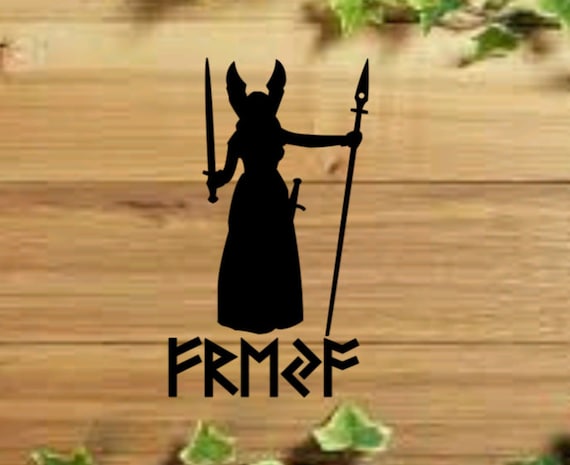 Freja Decal, Norse Freja Design, Viking Freja Futhark Sticker Decal, Nordic Freya, Freyja Pagan Norse