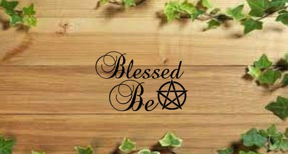 Blessed Be Car DECAL ONLY, Wicca, Wiccan, Pagan, Witch, Witch Broom, Stars, Moon, Mother, Maiden, Crone, Stickers, Decal, Car Accessories