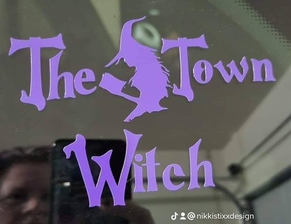 The Town Witch Car Decal, Witch Car Decal, Wiccan Decals, Wiccan Car Decal, Pagan Decal, Pagan Stickers, Pagan Car Decal, Witchy Decal