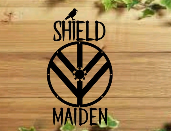 Shieldmaiden Decal, Valkyrie Sticker, Shieldmaiden Woman Power, Viking Women, Gift for Woman, Laptop Decal, Car Decal