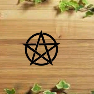 Vinyl Pentacle Decal For Tumbler Cup, Laptop, Car Pentagram Sticker Cup Witchy Decal Witchcraft Decal