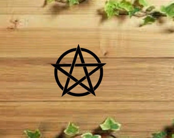 Vinyl Pentacle Decal For Tumbler Cup, Laptop, Car Pentagram Sticker Cup Witchy Decal Witchcraft Decal