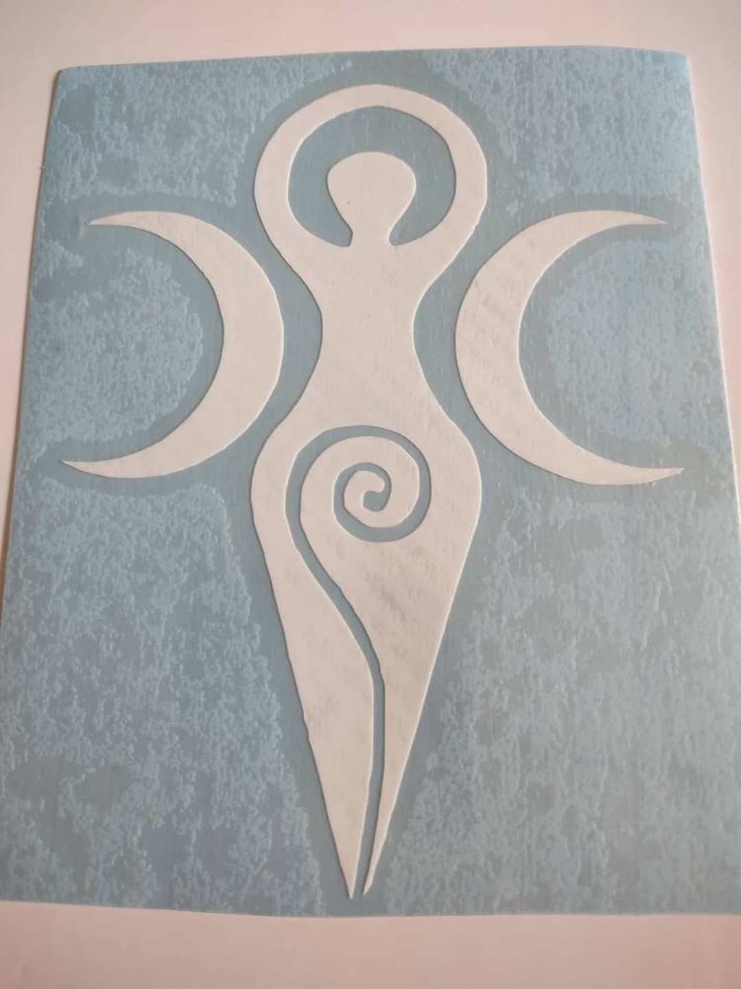 Wiccan Goddess Car Decal, Pagan Moon Sticker, Wicca, Witch, Moon