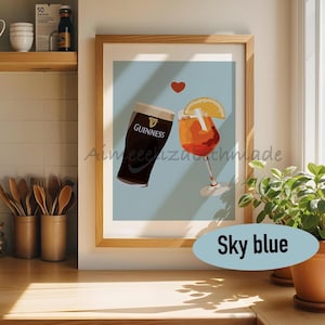Guinness and aperol spritz print image 5