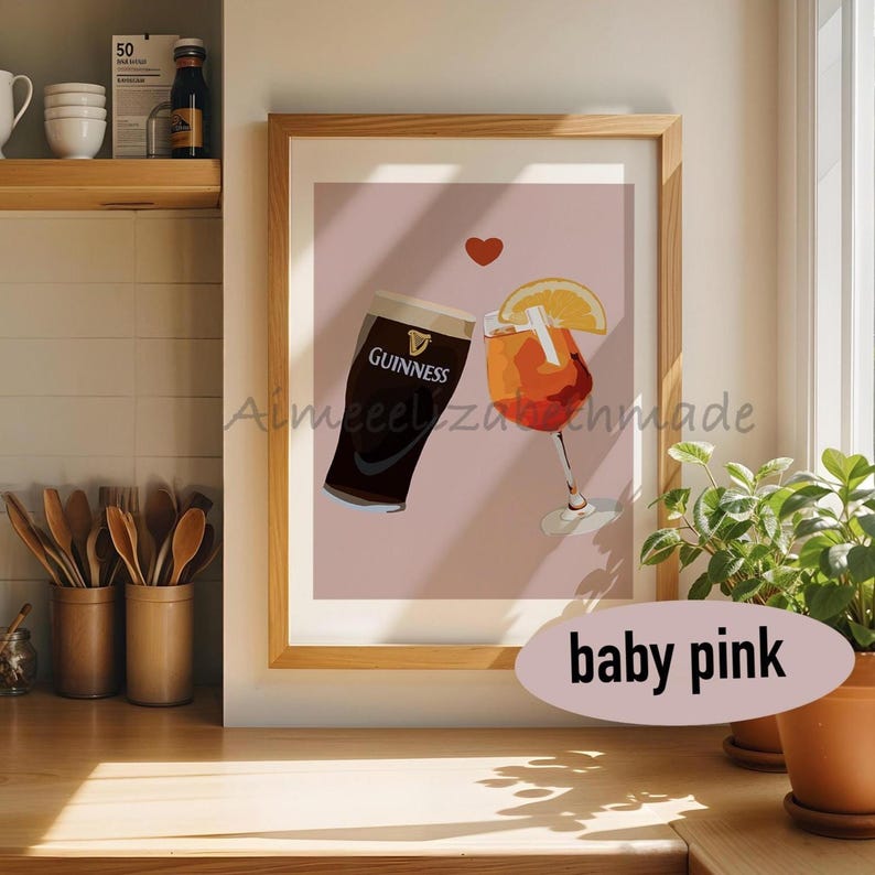 Guinness and aperol spritz print image 6