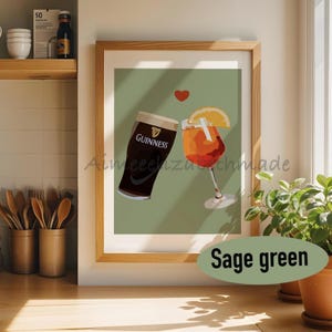 Guinness and aperol spritz print image 4