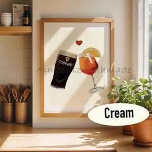 Guinness and aperol spritz print image 3